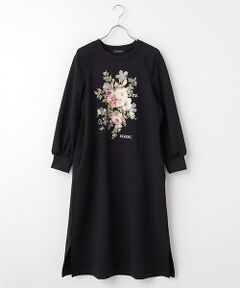 美品✨️INGEBOURG インゲボルグ ロングワンピース 花柄 LOVE 黒 INGEBORG / インゲボルグ ワンピース | ファッション通販