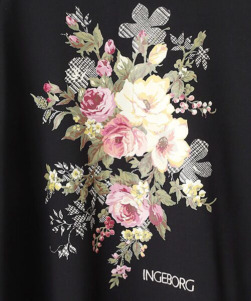 INGEBORG / インゲボルグ ロング・マキシ丈ワンピース | チェックブーケワンポイントpt.カットソーワンピース | 詳細5