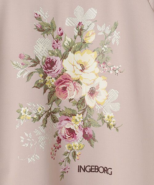 INGEBORG / インゲボルグ ロング・マキシ丈ワンピース | チェックブーケワンポイントpt.カットソーワンピース | 詳細6