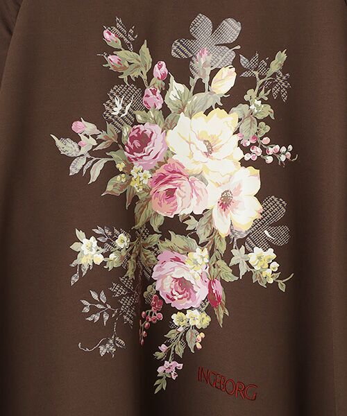 INGEBORG / インゲボルグ ロング・マキシ丈ワンピース | チェックブーケワンポイントpt.カットソーワンピース | 詳細7