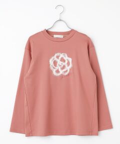 インゲボルグ　INGEBORG カメリア柄チュニック　13号　日本製 インゲボルグ INGEBORG カメリア柄チュニック 13号 日本製