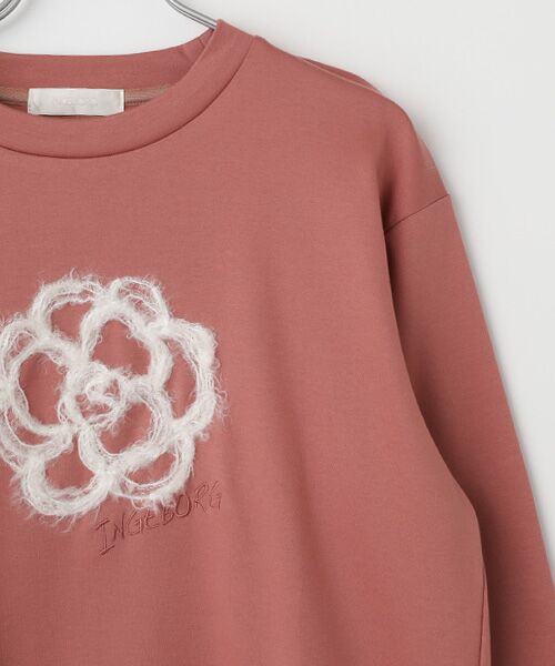 INGEBORG / インゲボルグ カットソー | ふわふわカメリア刺繍カットソー | 詳細4