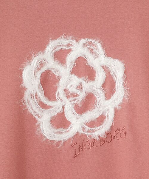 INGEBORG / インゲボルグ カットソー | ふわふわカメリア刺繍カットソー | 詳細7