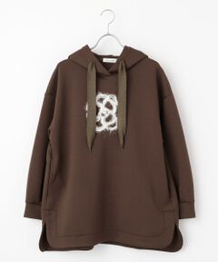 INGEBORG / インゲボルグ パーカー | ふわふわカメリア刺繍フーディ