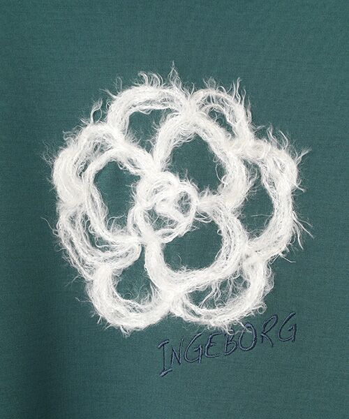 INGEBORG / インゲボルグ パーカー | ふわふわカメリア刺繍フーディ | 詳細8