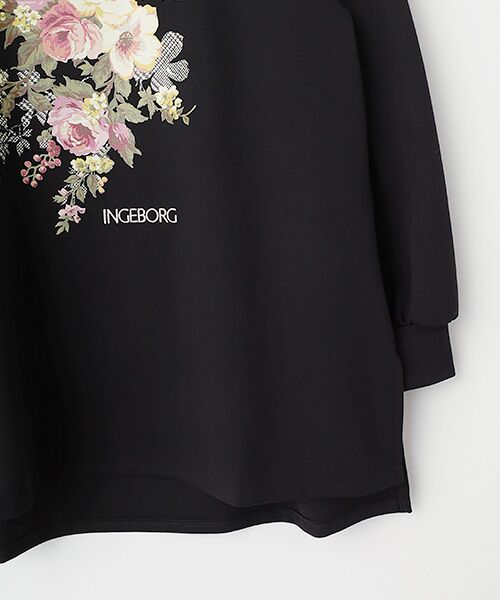 INGEBORG / インゲボルグ カットソー | チェックブーケワンポイントpt.カットソー | 詳細3