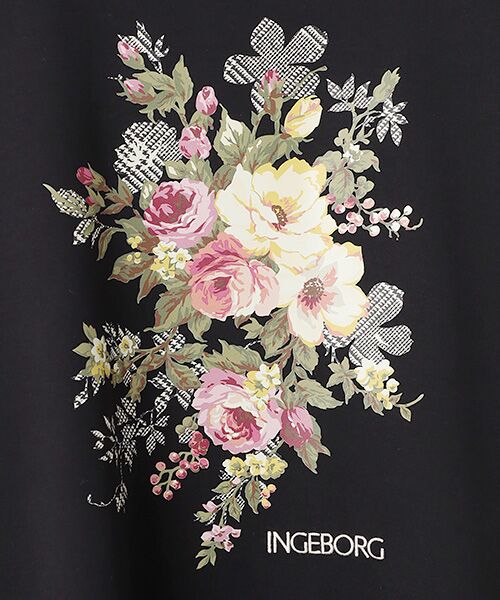 INGEBORG / インゲボルグ カットソー | チェックブーケワンポイントpt.カットソー | 詳細4