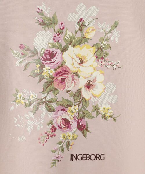 INGEBORG / インゲボルグ カットソー | チェックブーケワンポイントpt.カットソー | 詳細5