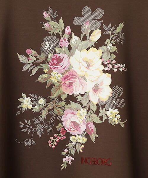 INGEBORG / インゲボルグ カットソー | チェックブーケワンポイントpt.カットソー | 詳細6