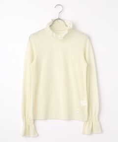 INGEBORG / インゲボルグ カットソー | ウールレーシージャガードタートルネックカットソー