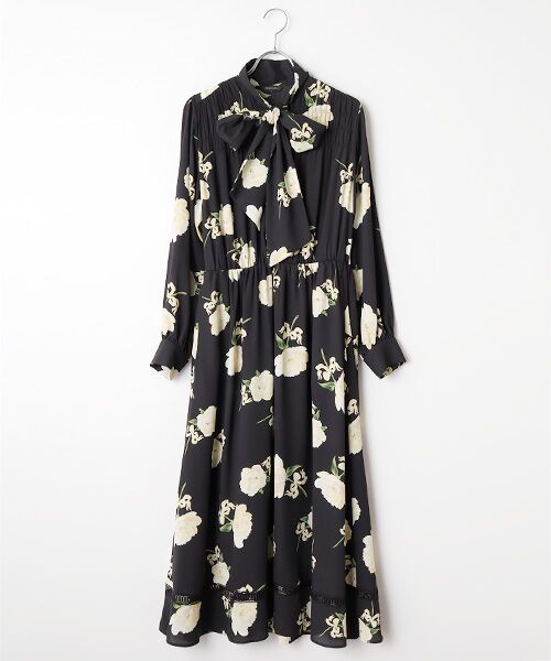 INGEBORG/インゲボルグ シャクヤクpt.ワンピース クロ フリーサイズ