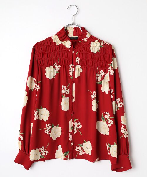 INGEBORG / インゲボルグ シャツ・ブラウス | シャクヤクpt.ブラウス（レッド）