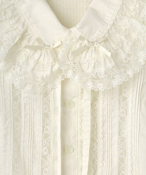 INGEBORG / インゲボルグ シャツ・ブラウス | コットンローンレースツカイブラウス | 詳細5