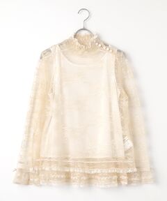 INGEBORG / インゲボルグ シャツ・ブラウス | リバーレーススタンドカラーブラウス