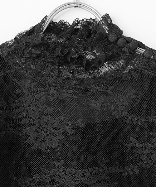 INGEBORG / インゲボルグ シャツ・ブラウス | リバーレーススタンドカラーブラウス | 詳細2