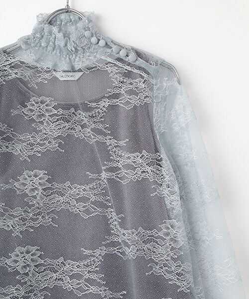 INGEBORG / インゲボルグ シャツ・ブラウス | リバーレーススタンドカラーブラウス | 詳細6