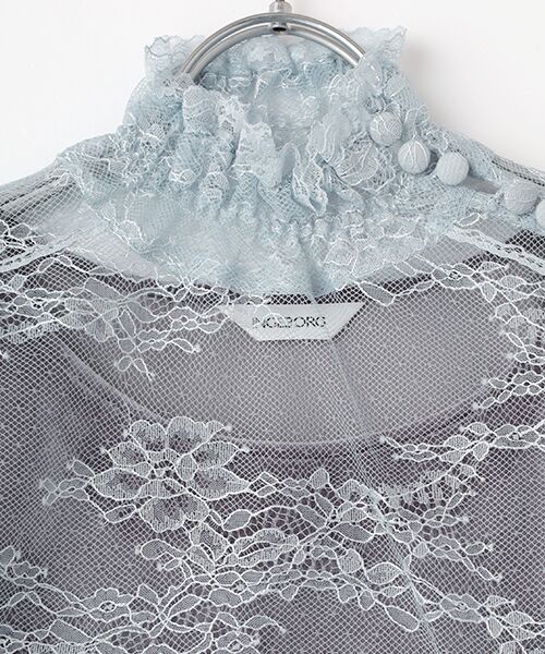 INGEBORG / インゲボルグ シャツ・ブラウス | リバーレーススタンドカラーブラウス | 詳細9