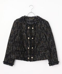 INGEBORG / インゲボルグ ノーカラージャケット | カナーレツイードノーカラージャケット