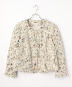 INGEBORG / インゲボルグ ノーカラージャケット | カナーレツイードノーカラージャケット