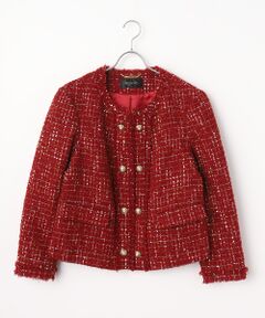 INGEBORG / インゲボルグ ノーカラージャケット | カナーレツイードノーカラージャケット