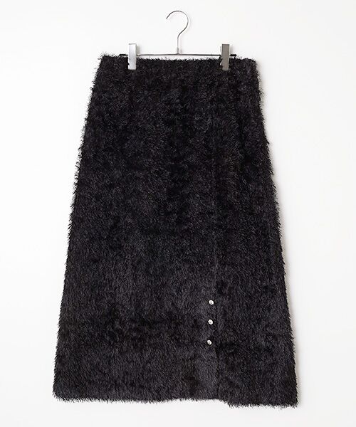 INGEBORG / インゲボルグ ロング・マキシ丈スカート | ●フェザージャガードスカート（クロ）