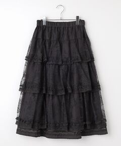 INGEBORG / インゲボルグ ロング・マキシ丈スカート | リバーレースフリルティアードスカート