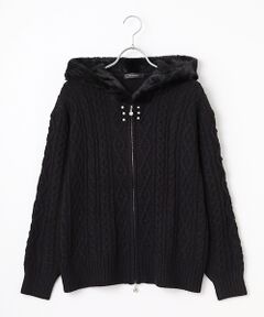 INGEBORG / インゲボルグ カーディガン・ボレロ | アラン編みフーディカーディガン