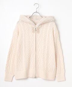 INGEBORG / インゲボルグ カーディガン・ボレロ | アラン編みフーディカーディガン