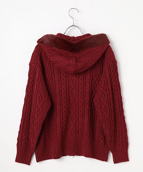INGEBORG / インゲボルグ カーディガン・ボレロ | アラン編みフーディカーディガン | 詳細3