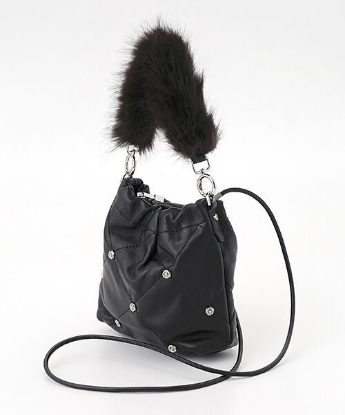 INGEBORG/インゲボルグ レザーキルティングバッグ クロ フリーサイズ