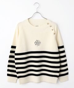 INGEBORG / インゲボルグ ニット・セーター | カメリアボーダーニット