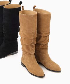 INGEBORG / インゲボルグ ブーツ（ロング丈） | ギャザー入りロングブーツ