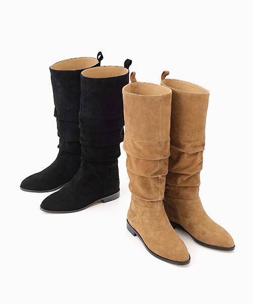 INGEBORG / インゲボルグ ブーツ（ロング丈） | ギャザー入りロングブーツ | 詳細8