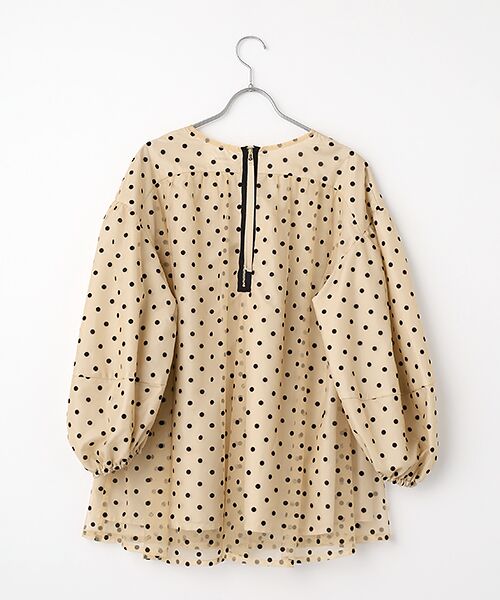 INGEBORG / インゲボルグ シャツ・ブラウス | ドットチュールギャザーブラウス | 詳細3