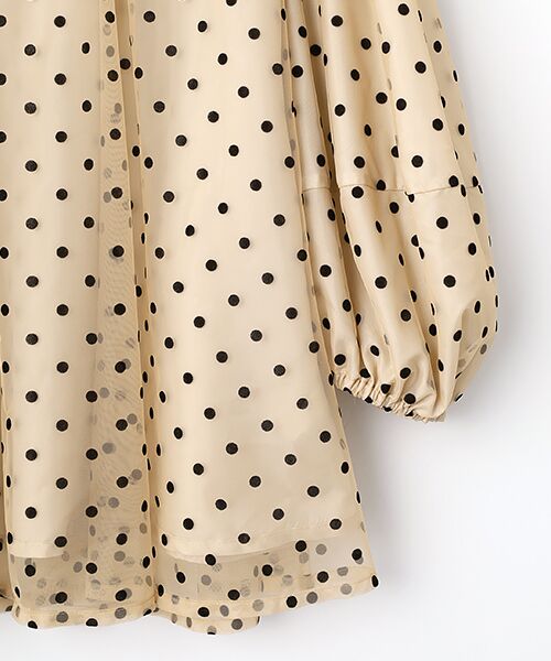 INGEBORG / インゲボルグ シャツ・ブラウス | ドットチュールギャザーブラウス | 詳細5