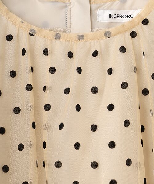 INGEBORG / インゲボルグ シャツ・ブラウス | ドットチュールギャザーブラウス | 詳細6