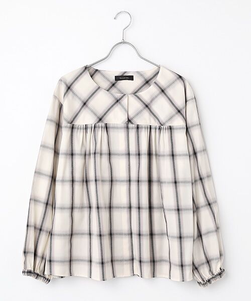INGEBORG / インゲボルグ シャツ・ブラウス | 【HAPPY ITEM】コットンチェックブラウス（オフ）