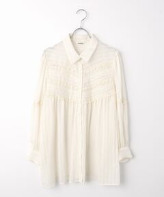 INGEBORG / インゲボルグ シャツ・ブラウス | シルキーストライプシャツブラウス