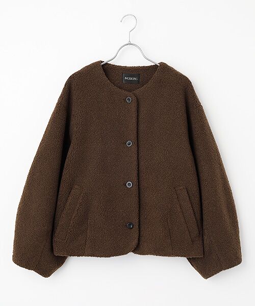 INGEBORG / インゲボルグ その他アウター | 【HAPPY ITEM】ボアジャケット（ブラウン）