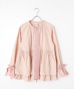 INGEBORG / インゲボルグ ナイロンジャケット | リボンアクセントジャケット