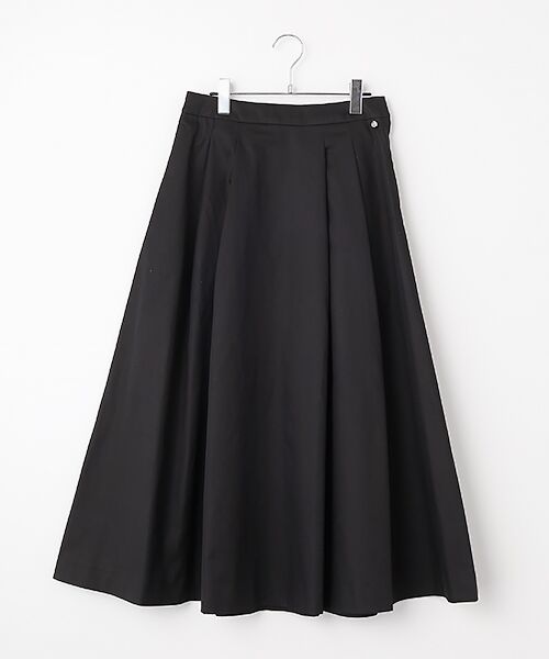 INGEBORG / インゲボルグ ロング・マキシ丈スカート | ビンテージギャバジンタックスカート（クロ）