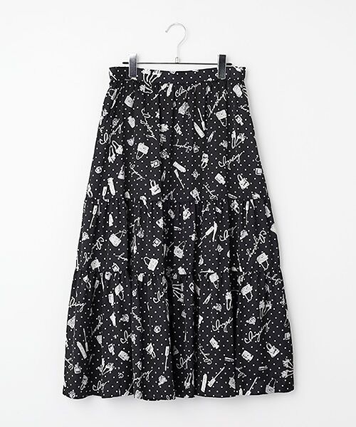 INGEBORG / インゲボルグ ロング・マキシ丈スカート | ドットコスメpt.ティアードスカート（クロ）