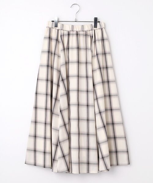 INGEBORG / インゲボルグ ロング・マキシ丈スカート | 【HAPPY ITEM】コットンチェックスカート（オフ）