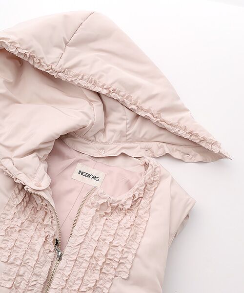 INGEBORG / インゲボルグ ベスト | ソフトタフタフード付きベストコート | 詳細8