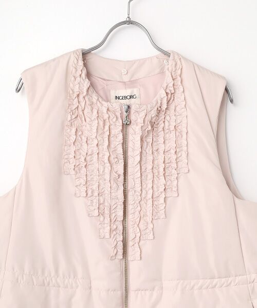 INGEBORG / インゲボルグ ベスト | ソフトタフタフード付きベストコート | 詳細9