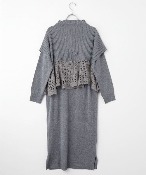 INGEBORG / インゲボルグ ミニ丈・ひざ丈ワンピース | ポンチョ付きニットワンピース | 詳細3