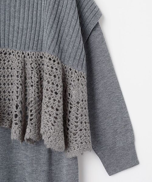 INGEBORG / インゲボルグ ミニ丈・ひざ丈ワンピース | ポンチョ付きニットワンピース | 詳細5