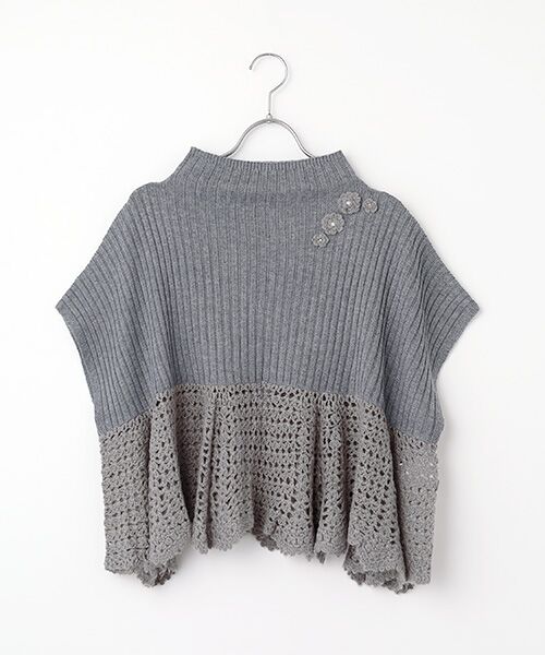 INGEBORG / インゲボルグ ミニ丈・ひざ丈ワンピース | ポンチョ付きニットワンピース | 詳細7