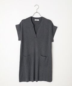 INGEBORG / インゲボルグ シャツ・ブラウス | スリットネックニットチュニック