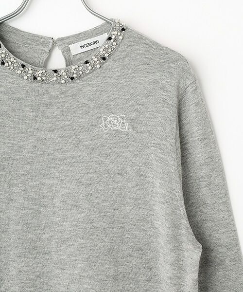 INGEBORG / インゲボルグ ニット・セーター | カメリアリボン刺繍入りニットセーター | 詳細4